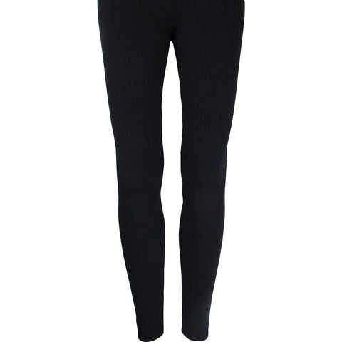 Givenchy Black Knit Side Strip Detail Leggings M For Sale at